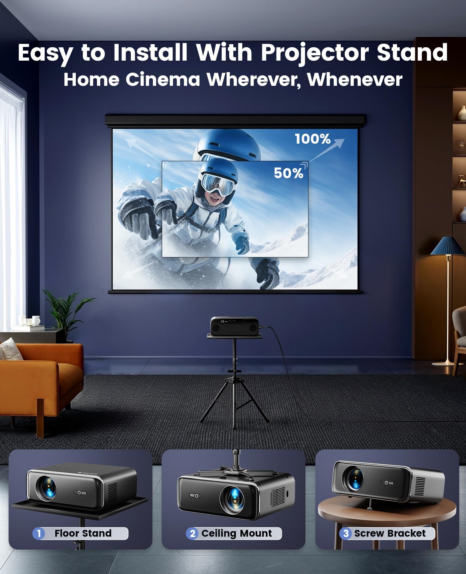 【新品・未開封】WiMiUS P62 プロジェクター 自動焦点 4K対応 Amazon.com: [Auto Focus/4K Support] Projector with WiFi 6 and